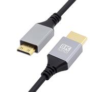 CY Cavo mini HDMI 2.1 ultra sottile HDTV 8K 4K iper super flessibile cavo sottile da tipo A a tipo C per fotocamera HDTV 50 cm