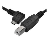 CY Cavo OTG Micro USB maschio a B standard maschio Micro OTG 90 gradi ad angolo retto a USB tipo B stampante scanner SSD disco strumento musicale elettronico tastiera Midi cavo 30 cm