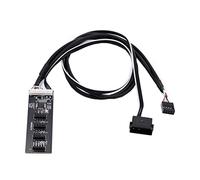 CY Cavo per scheda madre USB 2.0 9 pin 10 pin USB 2.0 header 1 a 4 femmina con IDE prolunga cavo splitter connettore HUB adattatore porta multilier