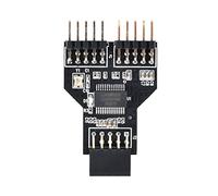 CY Cavo per scheda madre USB2.0 9 pin USB 2.0 Header da 1 a 2 prese 10 pin prolunga splitter adattatore connettore HUB adattatore multipresa