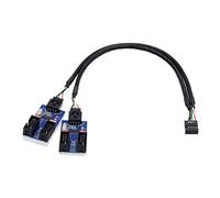 CY Cavo per scheda madre USB2.0, 9pin 10pin, USB 2.0 Header da 1 a 4 connettori femmina, cavo splitter adattatore HUB, connettore moltiplicatore di porte
