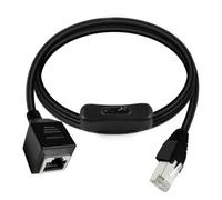 CY Cavo RJ45 CAT6 8P8C STP UTP maschio a femmina cavo di estensione con interruttore di segnale 304 On/Off LAN Ethernet cavo di rete patch (60 cm)