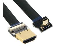 CY Cavo Ultra Slim HDMI Maschio a Micro HDMI Maschio Angolato Estensione Cavo Piatto FPC 1080P per FPV HDTV Multicopter Fotografia Aerea A1-D2 (20cm)