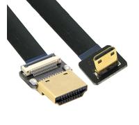 CY Cavo Ultra Slim HDMI Maschio a Mini HDMI Maschio Angolato Estensione Cavo Piatto FPC 1080P per FPV HDTV Multicopter Fotografia Aerea A1-C3 (10cm)
