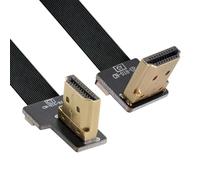 CY Cavo Ultra Slim HDMI maschio ad angolo retto a HDMI maschio ad angolo in alto Cavo di prolunga FPC piatto 1080P per FPV HDTV Multicopter Fotografia aerea A2-A6 (10 cm)