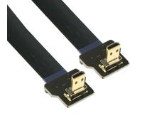 CY Cavo Ultra Slim Micro HDMI Maschio a Micro HDMI Maschio Angolato Estensione Cavo Piatto FPC 1080P per FPV HDTV Multicopter Fotografia Aerea D3-D3 (50cm)