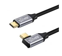 CY Cavo USB 100 W Tipo C Maschio a maschio Cavo USB 3.0 ad angolo sinistro destro 20 V 5 A GEN2 10 Gbps 100 W Ricarica per tablet portatile, telefono