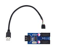 CY Cavo USB 2.0 per scheda madre tipo A USB 2.0 Header da 1 a 2 femmina 10 pin cavo splitter connettore HUB adattatore porta multilier