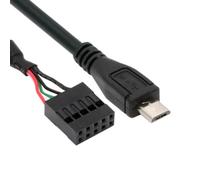 CY Cavo USB 2.0 scheda madre 9-poli 10-poli header su Micro-USB 5-poli 50 cm per Mini-Monitor Sensore Pannello Fotocamera