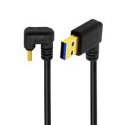 CY Cavo USB 3.0 ad angolo retto da tipo A a tipo C USB-C da maschio a maschio Cavo di alimentazione e dati 480 Mbps USB-C anteriore a forma di U angolato posteriore 30 cm