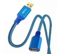 CY Cavo USB 3.0 Tipo A Maschio a USB 3.0 A Femmina Cavo di prolunga Blu Manicotto 5 Gbps per Disco SSD Dati Fotocamera 30 cm