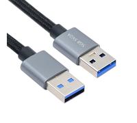 CY Cavo USB 3.0 Tipo-A Maschio a USB3.0 A Maschio Argento 5Gbps per Disk SSD Camera Data 30cm, U3-075-AM-HX