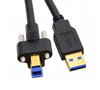 CY Cavo USB 3.0 tipo A maschio a vite a testa zigrinata tipo B standard montaggio a pannello maschio per telecamera industriale robot scanner disco