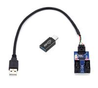 CY Cavo USB 3.1 Maschio Tipo-C USB-C a USB 2.0 Tipo-A Maschio 1 a 2 Femmina Scheda madre 9pin 10pinHeader Adattatore HUB Moltiplicatore di porte