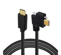 CY Cavo USB 3.1 Tipo-C maschio a USB-C con bloccaggio a vite orizzontale 90 gradi sinistra destra cavo dati 10 Gbps tipo montaggio a pannello