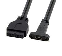 CY Cavo USB 3.1 tipo C USB-C femmina a USB 3.0 scheda madre 19 pin 20 pin header cavo singola porta