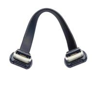 CY Cavo USB-C Tipo C a USB-C Cavo dati USB2.0 ultra sottile piatto Connettore angolato Ricarica rapida da 65 W per laptop, tablet, telefono, nero
