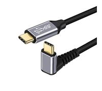 CY Cavo USB-C USB-C 100 W Tipo C Maschio a Maschio Cavo su e giù USB 3.0 angolato 20 V 5 A GEN2 10 Gbps 100 W Ricarica per laptop, tablet, telefono