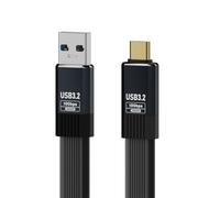 CY Cavo USB3.1 Tipo-A maschio a Tipo-C maschio 10 Gbps Cavo di alimentazione dati FPC USB-C piatto e sottile 5 V 3 A per laptop, telefono e disco (100 cm)