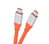 CY Cavo USB3.2 20Gbps USB4 Ultra Soft High Flex 100W 8K 5K 4K USB4.0 Hyper Super Flessibile Cavo Maschio a Maschio Compatibile con iphone15 iPad Pro Laptop (100cm)