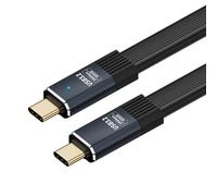 CY Cavo USB4 Cavo 20Gbps Cavo FPC sottile piatto con 100W e 8K@60Hz 5K@60Hz USB4.0 compatibile con Thunderbolt3/4 (80cm)