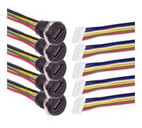 CY Connettore 5 pz/set FAI DA TE OEM Tipo C Presa Femmina a 6Pin Header Passo del cavo = 2.0mm Montaggio a pannello DC 5 V/20 V PD Alimentazione