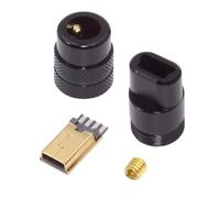 CY Connettore Mini USB 2.0 Connettore maschio a 5 pin Tipo a saldare con guscio in lega di alluminio Personalizzazione nera per cavo da 4,0 mm ~ 6,0 mm