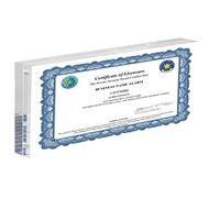 CY craft Cornice in acrilico per licenza commerciale da 10,2 x 22,4 cm, per certificato di licenza commerciale/esposizione da tavolo, cornice panoramica trasparente (cornice intera, 10 x 25 cm),