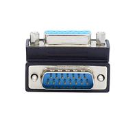 CY D-SUB RS232 D-subminiaturizzato 15 pin maschio a femmina adattatore di estensione a vite connettore DB connettore verso il basso ad angolo di 90 gradi