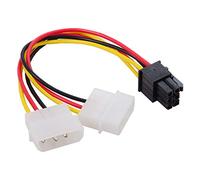 CY Doppio 4Pin a PCIE 6Pin Alimentatore Adattatore Convertitore Cavo per EPS 12V Scheda Grafica