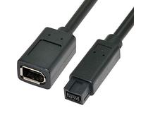 CY IEEE 1394 6Pin Femmina a 1394B 9Pin Maschio Estensione Dati Scheda di Acquisizione Video Firewire 400 a 800 Cavo 20 cm