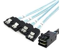 CY Internal Mini SAS SFF-8643 Host a 4 SATA 7pin Target Hard Disk 6 Gbps Data Server Raid Cable 50 cm