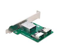 CY Mini SAS HD SFF-8644 a Mini SAS SFF-8087 PCBA Adattatore femmina a doppia porta con staffa a basso profilo