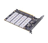 CY Scheda 4X NVME M.2 NGFF SSD a biforcazione staccabile PCIE Express 5.0 Gen5 Gen4 X16 Raid Card VROC Raid0 Hyper Adapter