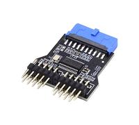 CY Scheda Madre 19pin USB 3.0 Header 1 a 2 USB2.0 9Pin Femmina Estensione HUB Connettore Adattatore Port Multilier
