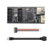 CY Scheda Singola 19/20Pin Header a USB 3.0 19/20Pin Dual Ports Femmina Tipo PCBA Adattatore Splitter HUB 5Gbps