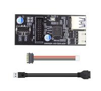 CY Scheda singola 19/20Pin Header a USB 3.0 20Pin & Type-E Dual Ports Femmina Tipo PCBA Adattatore Splitter HUB 5Gbps