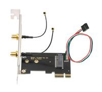 CY Scheda Wireless NGFF A/E-Key WiFi Card per PCI-E Express 1x Adattatore per WLAN Wifi6 Wifi7 Bluetooth (PCIE a A+E)