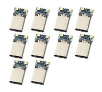 CY Set di 10 connettori SMT USB 3.1 tipo C da 24 pin con scheda PC DIY 24 pin USB 3.1 tipo C USB-C maschio SMT con scheda PC