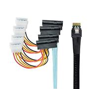 CY Slimline Cable SAS 4.0 SFF-8654 4i 38pin Host a 4 SAS 29pin SFF-8482 Target Hard Disk Fanout Raid Cable