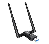 CY-SUZON Adattatore WiFi 6 USB per PC desktop, AX1800, adattatore di rete wireless con 2,4 GHz, 5 GHz, antenna Dual Band 5dBi ad alto guadagno, WPA3, supporta Windows 11/10