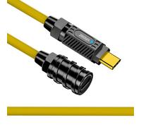 CY Ultra morbido e flessibile USB-C USB4 20 Gbps 140 W 8 K Tastiera da gioco Mouse Tipo C Cavo dati di alimentazione prolunga maschio-femmina (20 cm)