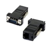 CY VGA RGB adattatore 15pin maschio Lan Cat5 Cat5e RJ45 Ethernet, adattatore femmina nero