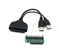 CY1set Adattatore da USB 3.0 a SATA 22 pin SATA a Micro SATA per unità disco rigido da 1,8" e 2,5" con cavo di alimentazione USB aggiuntivo