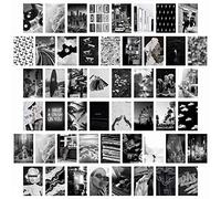 CY2SIDE 50pcs immagini estetiche in bianco e nero per collage da parete, stampe collage chic, decorazione della stanza, stampe d'arte da parete vintage per camera, esposizione di foto del dormitorio