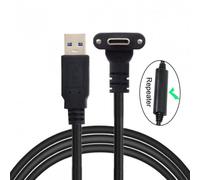 CY8.0M Cavo ripetitore USB 3.1 Type-C angolato verso il basso e verso l'alto con doppia vite di bloccaggio per USB 3.0 Dati GL3523 Cavo ripetitore a