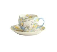 CYairong-22 Tazza da caffè Set tazza da caffè con piattino Tazze da tè pomeridiane in ceramica Moda leggera lusso Belle e pratiche tazze sottosmalto dipinte a mano Tazze(Green)