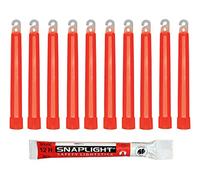 Cyalume Bastoncini Luminosi Rosso SnapLight Glow Sticks 15 cm 6 Inch (Scatola da 10 pezzi)