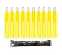 Cyalume Bastoncino luminoso giallo militare ChemLight Lightsticks 15cm - Light Sticks ultra-luminosi 12 ore (Scatola da10)