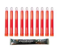Cyalume Bastoncino luminoso rosso militare ChemLight Lightsticks 15cm - Light Sticks ultra-luminosi 12 ore (Cartone di 100)